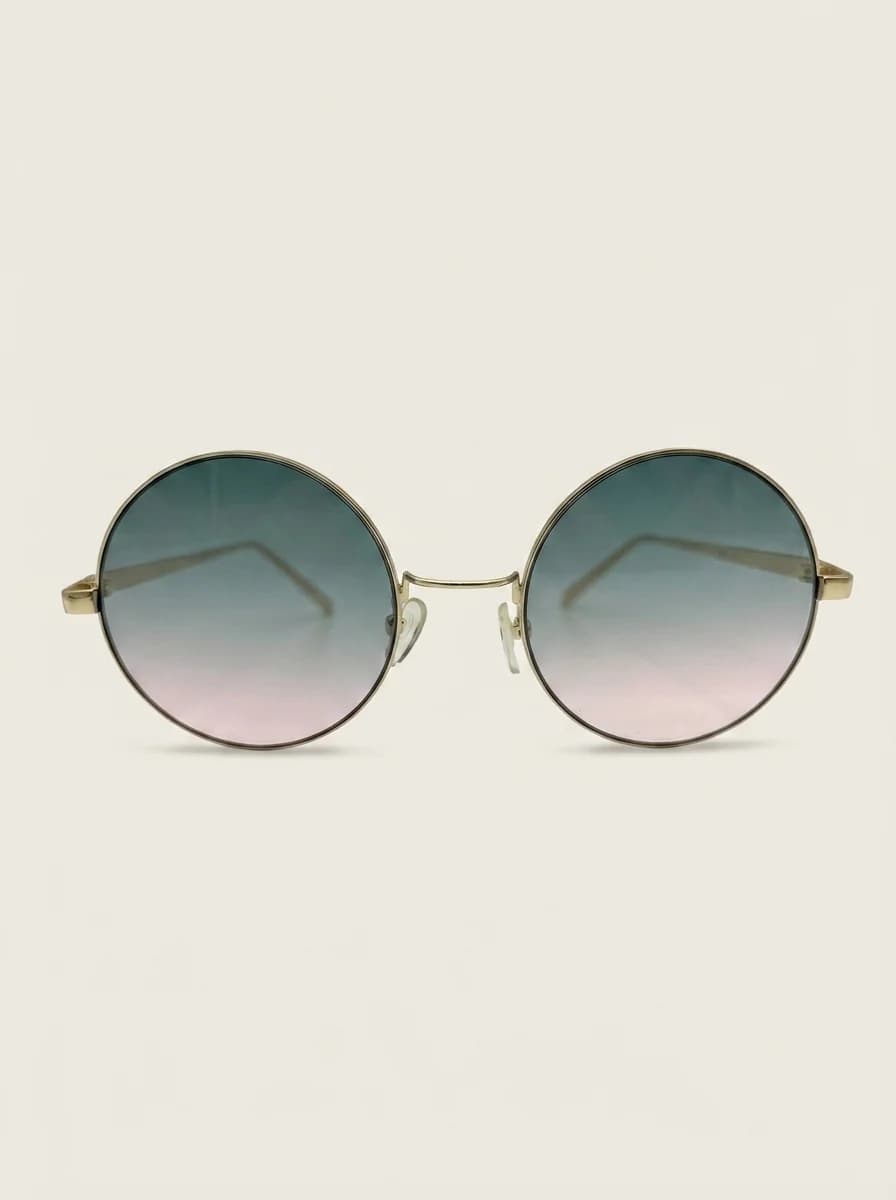 Очки солнцезащитные Frame 9904 Gold 52-21-143 — линзы голубо-розовый градиент