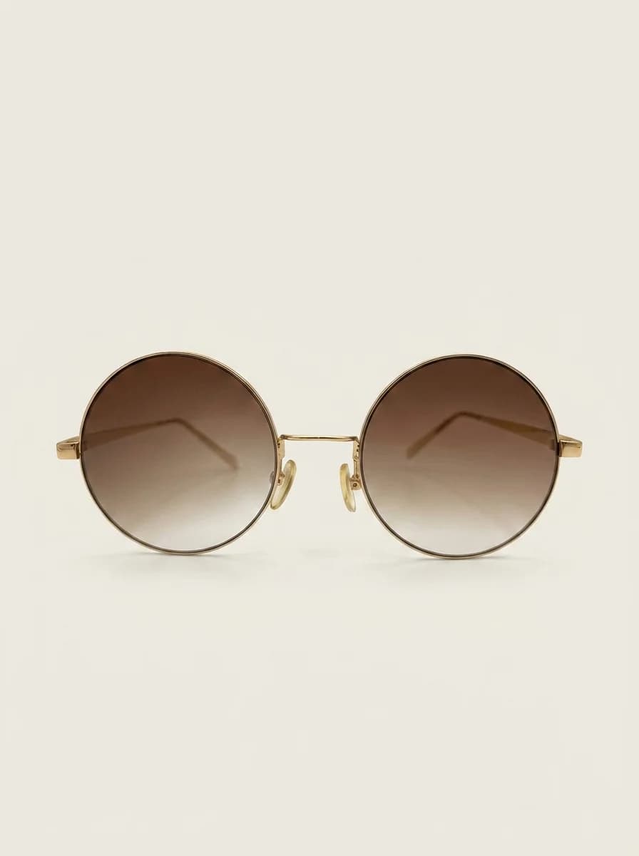 Очки солнцезащитные Frame 9904 Gold 52-21-143 — линзы коричневый градиент